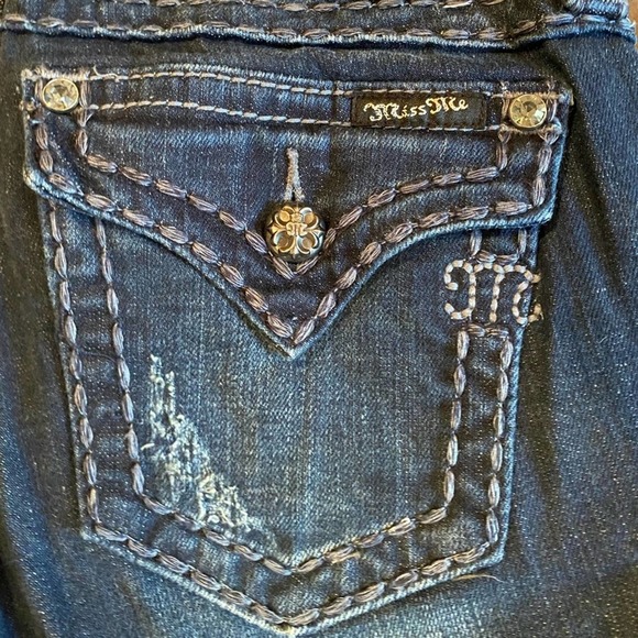 Miss Me Embellished Low Rise Denim Bootcut Jean - Picture 8 of 10
